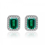 Gica Gema smaragdiniai auskarai 925 svarų sterlingų sidabro 6*8mm žalias brangakmenis stud auskarai unikalaus dizaino romanti&scaron;ki smulkūs papuo&scaron;alai vestuvių vakarėlio dovanos nauja tendencija 925 Silver žalia
