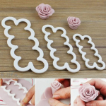 3Pcs Fondant Mold BPA Free Easy to Clean Reusable Durable Rose Carnation Cake Decorating for Restaurant