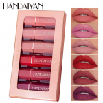 6 vnt Arrive Matte Lūpų dažai Lūpų Makiažas Nude Velvet Lip Stick Make Up Cosmetics Foggy Smooth Matt Tint Lūpų balzamas Kremas Pigmentas 6pcs/Set