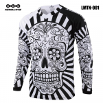 KEMALOCE ilgomis rankovėmis vyri&scaron;kas Mtb megztinis greitas sausas sportinis motokroso megztinis baltos kaukolės BMX dviratis