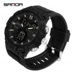 SANDA Naujas vyri&scaron;kas elektroninis laikrodis daugiafunkciniai laikrodžiai Fashion Trend Outdoor Night Light Neper&scaron;lampami vyri&scaron;ki laikrodžiai