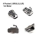 Dantų ortodontinis žandikaulio vamzdelis, vieno lizdo Sgl vamzdeliai MBT/ROTH 022 nekonv. tipo tinklelio pagrindo odontologo ortopedinė medžiaga 1 pack 1st molar MBT