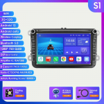 Automobilių radijas Hizpo 8 colių Android AutoRadio, skirtas Volkswagen VW Passat B6 B7 CC Tiguan Touran Golf Polo Skoda Seat Carplay Multimedia GPS 2din Audio Video S1 8Core 3GB 32GB AI