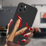 Skirta iPhone 13 11 12 14 Pro Max Mini Xs Xr 14plus Black Case auk&scaron;takulniai mergaičių madinga moteris Populiarus silikoninis apsauginis dangtelis For 11 Pro Max