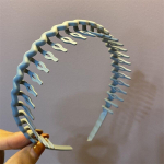 Korėjos mados ilgų dantytų plaukų juostos moterims, neslystančios plaukų &scaron;ukos Vienspalvės geometrinės apvado dalies Femme plaukų aksesuarai mergaitėms