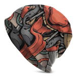 Megzta kepurė ONI MECHA mados kepuraitės su kepuraitėmis Oni Japonija Samurajus Demon Skullies Slidinėjimo kepuraitės Medvilninės kepuraitės One Size