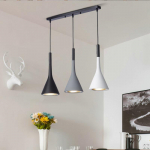 Trijų galvų valgomojo liustra Creative Personality Bar Svetainės aliuminio ap&scaron;vietimas Long Square