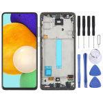 6,33 colio OLED LCD ekranas, skirtas Samsung Galaxy A52 5G SM-A526 skaitmeniniam įrenginiui, visas komplektas su rėmeliu