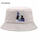 2023 m. Anime Attack on Titan Summer Hat Women Unisex Panama Bucket Cap Design Plok&scaron;čias skydelis Japonija Anime Fisherman Hat One Size