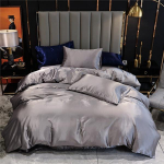 Vasaros &scaron;ilko paklodės lova Vienspalvė satino patalynė lova &Scaron;ilkinė antklodės užvalkalų komplektai namų tekstilė 3vnt patalynės komplektas 210X210CM 3PCS