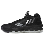 adidas Dame 8 Admit One - Pagrindinės juodos spalvos vyri&scaron;ki sportbačiai Sidabrinės-Metalinės pilkos-&Scaron;e&scaron;i GY6461 46