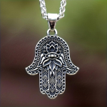 Naujo dizaino Religija Mergelės Gėlės Hexagram Karoliai Pakabukas Biker Gothic Fashion Jewelry
