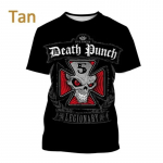 Nauja pop metalo grupė Five Fingers Death Punch 3D spausdinti mar&scaron;kinėliai Madingi vyri&scaron;ki drabužiai Hip Hop Harajuku Unisex negabaritinių mar&scaron;kinėlių vir&scaron;ūnės M