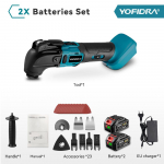 Yofidra Svyruojantis daugiafunkcis įrankis 6 pavarų kintamasis akumuliatorinis medžio apdirbimo žoliapjovės pjovimo įrankiai, skirti Makita 18v baterijai NO Battery Set