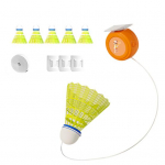 Badmintono treniruoklio rinkinys Savaranki&scaron;kai treniruojantis įrankis, reguliuojamo auk&scaron;čio, paprastas montavimas, ne&scaron;iojamas badmintono vieno žaidėjo at&scaron;okimo treniruoklis 3pcs