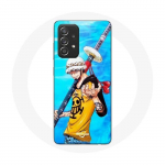 Coque pour Samsung Galaxy A52 One Piece Manga Trafalgar Law ep&eacute;e