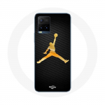 Coque pour Vivo Y21s 2021 / Y21 2021 Air michael jordan logo jaune