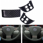 3vnt Automobilių stiliaus ABS anglies pluo&scaron;to tekstūros vidinė vairo plok&scaron;tės dangčio apdaila, skirta VW Golf 5 MK5 Passat B6 Jetta MK5 Tiguan black