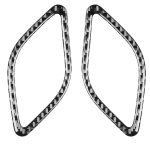 2pcs Car Dashboard Air Vent Outlet Decoration Cover Sticker for BMW E84 X1 2011-2015 Car Carbon fiber Interior Accessories