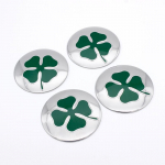 4 x &bdquo;Alfa Romeo Four Clover&ldquo; 56 mm automobilio rato &bdquo;Cetner&ldquo; stebulės dangtelio dangtelio lipdukai