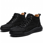 Rankų darbo natūralios odos batai Vyri&scaron;ki batai Patogūs kulk&scaron;nies batai vyrams laisvalaikio avalynė lauko įrankiams skirta avalynė 38 juoda