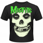 Misfits Glow Jurek Skull Black Punk Rock Merch Unisex mar&scaron;kinėliai S