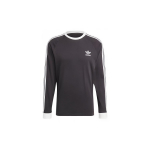 Adidas Originals Adicolor Serija Trefoil Dviguba &Scaron;oninė Juosta Ilgomis Rankovėmis Mar&scaron;kinėliai Vyri&scaron;ki Vir&scaron;utiniai Drabužiai Juoda IA4877 XL