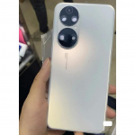 6,6 colio, skirtas Huawei P50 Pro galinio akumuliatoriaus dangtelio galinio stiklo galinio korpuso durelės, skirtos P50Pro akumuliatoriaus dangčiui su fotoaparato rėmo objektyvu White With Frame len