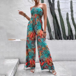 2024 m. Fashion Slim Fit Print Be petne&scaron;ėlių, laisvalaikio kombinezonas, Moterų vasaros be atlo&scaron;o paplūdimio atostogų moteri&scaron;kas &scaron;liaužtinukas, seksualūs moteri&scaron;ki kostiumai su auk&scaron;tu juosmeniu