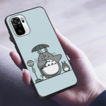 Mielas Studio Ghibli Totoro Miyazaki Anime telefono dėklas, skirtas Xiaomi Redmi Note 9 9T 10 11 11E 8 7 Poco M3 M4 Pro 5G juodos spalvos dėklai Redmi Note 7