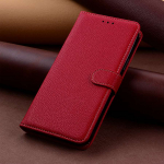 Litchi tekstūros odinis atverčiamas dėklas, skirtas Xiaomi Poco C65 X6 Pro 5G M4 M3 X3 X5 13T 12T Redmi Note 8 9 10 11 12 13 Pro 9T 9C 13C A2 A3 piniginės buferio dangtelis Xiaomi 12T Pro tamsiai violetine spalva