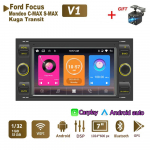 Automobilių radijo multimedijos grotuvas skirtas Ford Focus 2007 Mondeo S-max C MAX Kuga Galaxy Fiesta Transit Fusion 2 Din Android Carplay GPS Autoradio 1+32GB