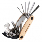 Dviračio remonto įrankis Ne&scaron;iojamas sulankstomas 16-in-1 Dviračio daugiafunkcis įrankis Didelio stiprumo metalinis Plento kalnų dviračio kaulo raktas Priežiūros įrankis Dviračio priedai