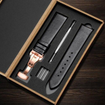 12 14 15 16 17 18 19 20 21 22 mm Natūralios odos laikrodžio apyrankė Juoda Ruda Itin ploni mink&scaron;ti, paprasti priedai vyrams ir moterims 20mm