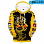 The Karate Kid Cobra Kai 3D spaudos džemperiai vyrams, moteri&scaron;ki sportiniai kostiumai, mada, rudens Harajuku džemperis, kasdieniai berniukų puloveriai 140