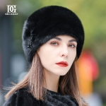 Audinės kepurė moteri&scaron;ka žieminė nauja mados audinės plaukų visa audinė madinga &Scaron;iaurės Rytų audinės kepurė žieminė &scaron;ilta kailinė kepurė XL (above 60cm)