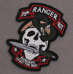 Rangerio rankovės emblema RANGERS Taktinė Lauko Skauto Siuvinėta Emblema Kuprinės Lipdukas Velcro Moralės Emblema