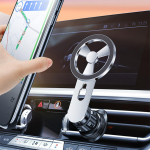 &bdquo;Mag-Safe&ldquo; automobiliniam laikikliui [sukamas automobilio telefono ventiliacijos laikiklis] magnetinis telefono laikiklis, automobilinis mobiliojo telefono laikiklis laisvų rankų įranga juoda