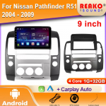 Automobilio radijas Carplay Nissan Pathfinder R51 2004 - 2009 Android 13 Navigacija GPS Android Auto Multimedijos grotuvas 2din 4G WiFi 4 core 1GB+32GB carplay