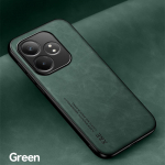 Smūgiams atsparus dėklas Realme GT 6 6T Apsauginis dangtelis Integruotas magnetinis laikiklis automobiliui Coque Funda Capa For Realme GT 6 mėlyna