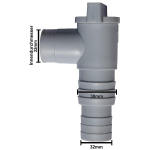 PVC baseino filtro siurblio adapteris Intex Bestway PoolSun baseino i&scaron;leidimo vožtuvas rutulinis vožtuvas Tinka 32 mm žarnos jungtims