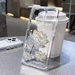 Baltas Lotus silikoninis dėklas: Suderinamas su iPhone 11/12/13/15 Pro Max, pilna apsauga, apsauga nuo kritimo Apple 15