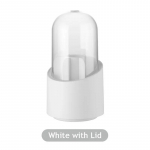 Besisukanti makiažo &scaron;epetėlių laikymo dėžutė, ne&scaron;iojama daugiafunkcinė dulkių nepraleidžianti darbalaukio organizatorius, lūpų dažų &scaron;e&scaron;ėlių kosmetikos laikiklis balta