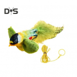 Interaktyvus čiulbančių pauk&scaron;čių kačių žaislas Lietimui suaktyvinamas elektrinis pauk&scaron;čių tikrovi&scaron;kas modeliavimas pliu&scaron;inis pauk&scaron;čių žaislas kambarinėms katėms ir &scaron;unims pilka