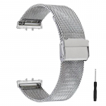 Metalinis dirželis Samsung Galaxy Fit 3 SM-R390 i&scaron; nerūdijančio plieno laikrodžio dirželis kvėpuojanti apyrankė Correa Samsung Galaxy Fit3 Galaxy Fit 3 sidabras