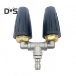 360 laipsnių besisukantis turbo antgalis 4-6 GPM 4000 PSI Lengvai montuojamas Greita jungtis Dvigubas turbo antgalis Auk&scaron;to slėgio plovimo priedai juoda