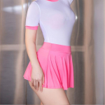 Nauji Korėjieti&scaron;ki Stiliai Žemu Liemeniu A Silueto Permatomi Klostuoti Mini &Scaron;ortų Sijonai Seksualus Juodas Ilgas Sijonas Moterims Naktinio Klubo Apranga Vakarėlio Sijonas XXL rožinė