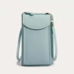 Moteri&scaron;ki auk&scaron;tos kokybės mobiliojo telefono ki&scaron;enėje madingi PU odiniai kortelių laikikliai Mažas skersinis krep&scaron;ys 11x4x19.5cm juoda