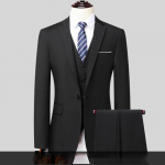 Dviejų sagų kostiumas vyrams (kostiumas + kelnės) Gražus Slim-fit Verslo Profesionalus Darbo Formalus Dviejų dalių Komplektas XS-6XL L