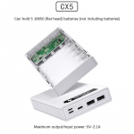 Pasidaryk pats nuimamas mobilus maitinimo korpusas 5*18650 Power Bank dėklas belaidžio įkroviklio korpusas